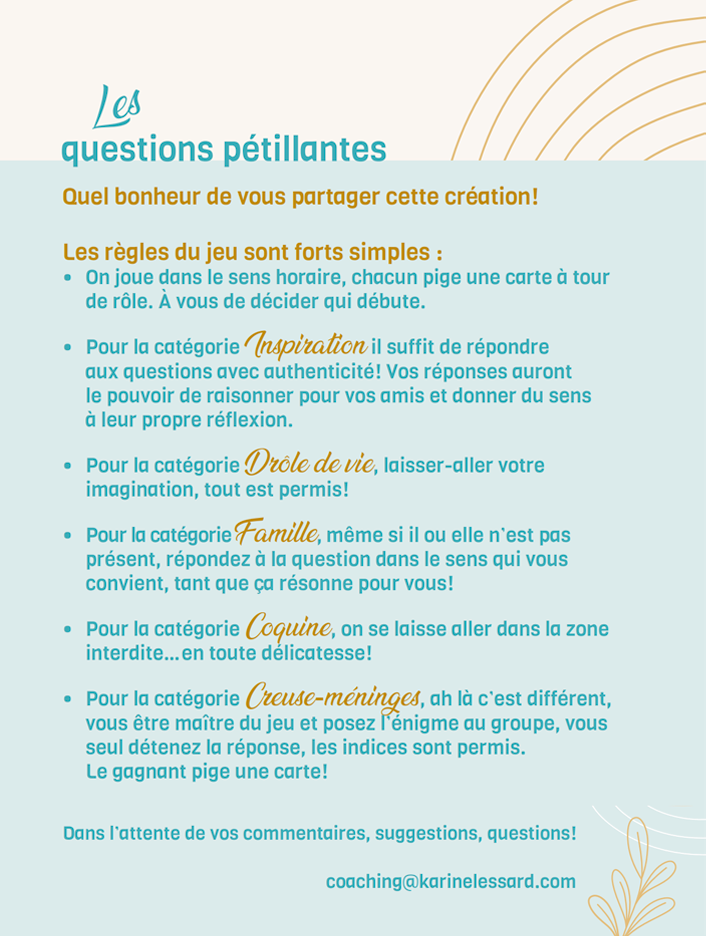 Le jeu Les Questions Pétillantes en version originale